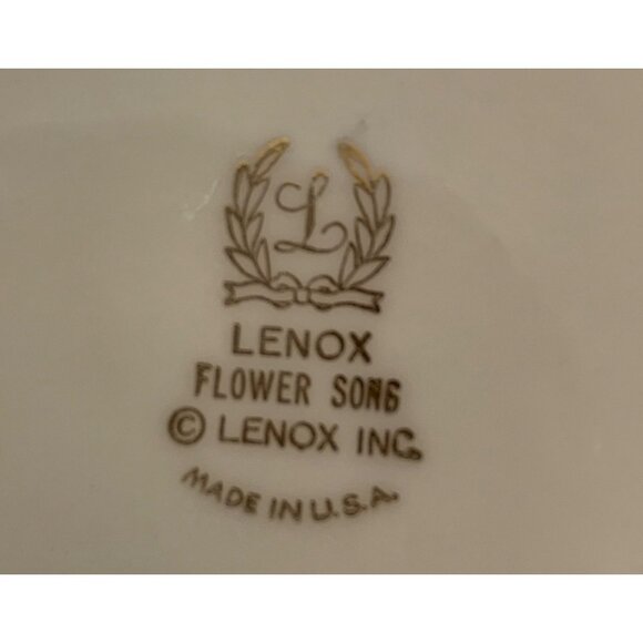 VTG 80s Lenox Flower Song Sugar Bowl USA Porcelain M10095 - Picture 4 of 7